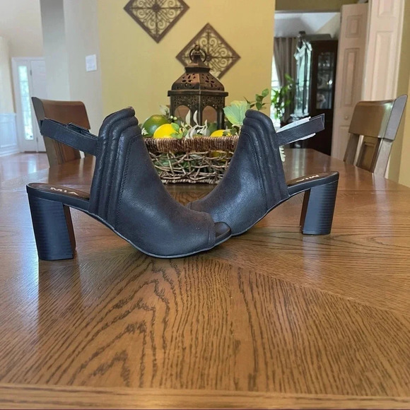 MIA‎ Keity Open Toe Sling Back Heel in Black Size 9 - Picture 6 of 11